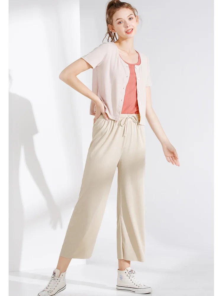 Length Wide Leg Pants Casual Summer - VISSON